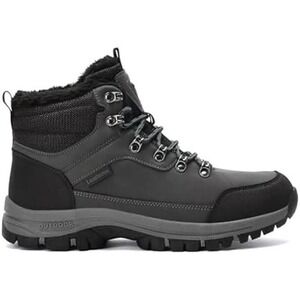 Lamincoa Mens Winter Snow Boots Grey Water Resistant Fur Lined Sz 12 NEW IN BOX